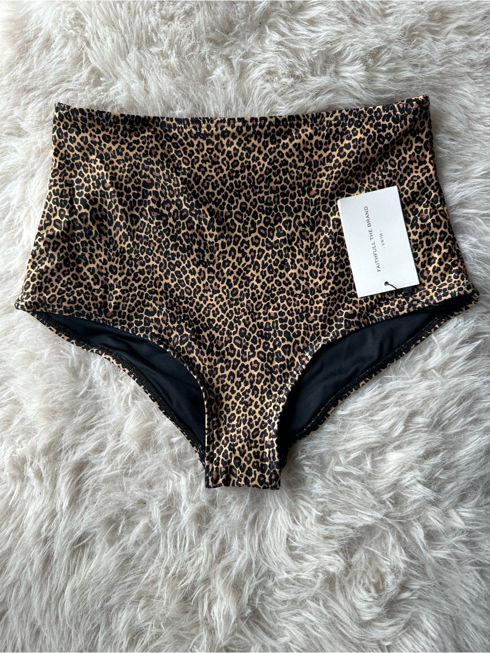 Faithfull the Brand Marina high waist Retro Leopard Print bikini bottoms Brown 4